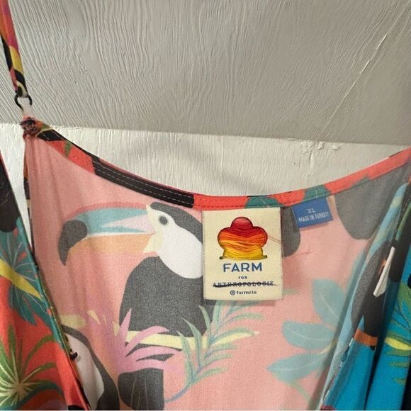 REVOLVE Farm Rio Anthropologie Toucan Wrap Multi Color Maxi Dress - Picture 9 of 12